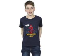 Marvel Boys Spider-Man Birthday Boy T-Shirt Navy Blue 5-6 Years