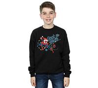 Marvel Boys Spider-Man Deck The Walls Sweatshirt Black 3-4 Years