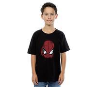 Marvel Boys Spider-Man Face Sketch T-Shirt 12-13 Years Black