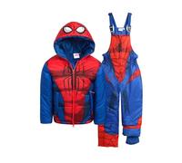 Marvel Boys' Spider-Man Snowsuit - 2 Piece Ski Jacket and Snow Bib Ski Pants Overalls ToddlerBoy (2T-7), Size 4T, Spidey Red Blue