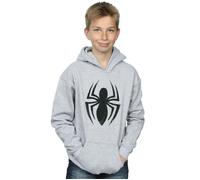 Marvel Boy's Spider-Man Ultimate Spider Logo Hoodie in Grey | Size: 12-13 Years Marvel Grey 12-13 Years