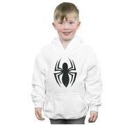 Marvel Boy's Spider-Man Ultimate Spider Logo Hoodie in White | Size: 12-13 Years Marvel White 12-13 Years
