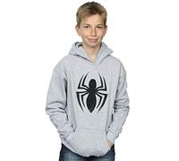 Marvel Boys Spider-Man Ultimate Spider Logo Hoodie Sport Grey 7-8 Years