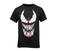 Marvel Boys Spider Man Venom Teeth Face T-Shirt Black 9-11 Years