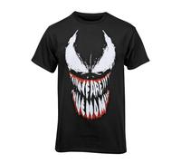 Spider Man Venom Teeth Face T-Shirt Marvel Black 5-6 Years