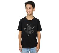 Marvel Boy's Spider-Man Web Crouch T-Shirt in Black | Size: 3-4 Years Marvel Black 3-4 Years