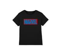 Marvel Boy's Spiderman Brick Logo T-Shirt, Black | Size: 7-8 Years Marvel Black 7-8 Years