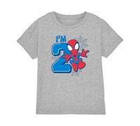 Marvel Boy's Spiderman Cute Spidey Birthday 2 Unisex Kids T Shirt T-Shirt