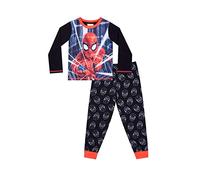 Marvel Boys Spiderman Long Pyjama Set Black Red (6-7 Years)