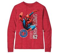 Marvel Boys' Spiderman Long Sleeve T-Shirt, Red Heather (L)