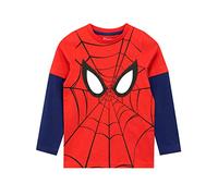 Marvel Boys Spiderman Long Sleeved Top Red Age 7 to 8 Years