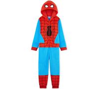 Marvel Onesies for Boys, Spiderman Onesie, Fleece Boys Pyjamas (5-6 Years, Red/Blue)