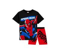 Marvel Spiderman Pyjamas for Boys Short Sleeve PJs Set Soft Breathable Nightwear Loungewear Comfy Jammies Sleepwear Superhero Gifts for Boys (9-10 Years, Black/Red)
