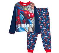 Marvel Boys Spiderman Pyjamas Kids Avengers Full Length Pjs Set T-Shirt + Cuffed Loungepants