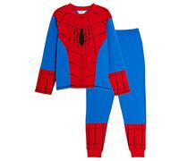Marvel Boys Spiderman Pyjamas Kids Novelty Full Length Dress UP Pjs Avengers Nightwear Set