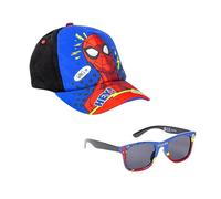 Marvel Boys Spiderman Sunglasses and Hat Avengers Sunglasses UV Protection Kids Summer Hat for Kids, multicoloured, 2 Month