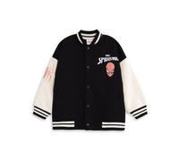 Marvel Spider-Man Boys Black Bomber Jacket | Graphic Varsity Jacket with Cartoon Prints | Long Sleeve Streetwear Top featuring Spidey Comics Apparel | Spiderman Merch - 2-3 Years