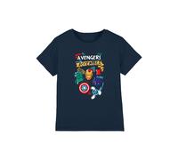 Marvel Boy's Superhero Trio Boys T-Shirt Navy | Size: 3-4 Years Marvel Navy 3-4 Years