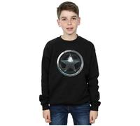 Marvel Boy's The Falcon & The Winter Soldier Chest Star Sweatshirt in Black | Size: 5-6 Years Marvel Black 5-6 Years