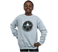 Marvel Boy's The Falcon & The Winter Soldier Chest Star Sweatshirt in Grey | Size: 5-6 Years Marvel Grey 5-6 Years