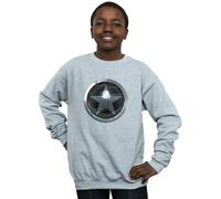Marvel Boy's The Falcon & The Winter Soldier Chest Star Sweatshirt in Grey | Size: 7-8 Years Marvel Grey 7-8 Years