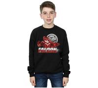 Marvel Boy's The Falcon & The Winter Soldier Falcon Red Fury Sweatshirt in Black | Size: 7-8 Years Marvel Black 7-8 Years