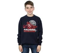 Marvel Boy's The Falcon & The Winter Soldier Falcon Red Fury Sweatshirt in Navy | Size: 9 Years Marvel Navy 9 Years