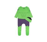 Marvel Boy's The Incredible Hulk Baby Sleepsuit & Hat in Green | Size: 12-18 m Marvel Green 12-18 m