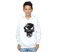 Marvel Boys The Punisher Distrressed Skull Sweatshirt White 12-13 years