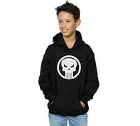 Marvel Boys The Punisher Skull Circle Hoodie Black 9-11 Years