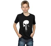 Marvel Boys The Punisher Spray Skull T-Shirt Black 12-13 Years