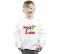 Marvel Boy's Thor Mjolnir Sweatshirt in White | Size: 3-4 Years Marvel White 3-4 Years