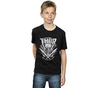 Marvel Boys Thor Ragnarok Hammer Logo T-Shirt Black 12-13 Years