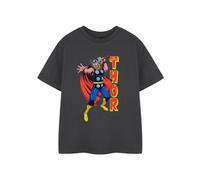 Marvel Boy's Thor Short Sleeved T-Shirt | Boys Charcoal | Official Merch in Grey | Size: 7-8 Years Marvel Grey 7-8 Years