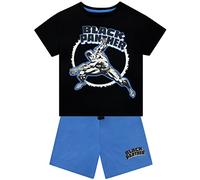 Marvel Boys Top and Shorts Set Black Panther Outfit for Kids Black 7-8 Years
