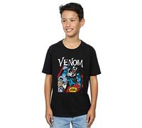 Marvel Boys Venom Read Our Lips T-Shirt Black 9-11 Years