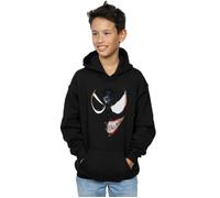 Marvel Boy's Venom Split Face Hoodie in Black | Size: 7-8 Years Marvel Black 7-8 Years