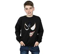 Marvel Boys Venom Split Face Sweatshirt Black 7-8 Years