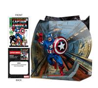 Marvel Captain America 1:10th Scale Collectible with Scene (Captain America #100) McFarlane Toys