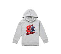 Marvel Captain America Birthday 8 Youth Kids Pull-Over Hoodie, Athletic Heather in Grey | Size: 12-13 Years Marvel Grey 12-13 Years