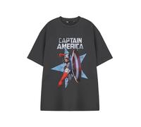 Marvel Captain America Black Short Sleeve Graphic Tee | Unisex Adult Casual T-Shirt | Classic Comics Apparel | Superhero Design Universe Merchandise - XX-Large