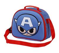 Marvel Captain America Bobblehead-3D Lunch Bag, Blue, 25.5 x 20 cm