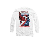 Marvel Captain America Brave New World Red Hulk Punch Long Sleeve T-Shirt, White | Size: Small Marvel White S