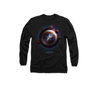 Marvel Captain America Brave New World Red Hulk Shield Poster Long Sleeve T-Shirt, Black | Size: Large Marvel Black L