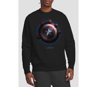 Marvel Captain America Brave New World Red Hulk Shield Poster Sweatshirt, Black | Size: Small Marvel Black S
