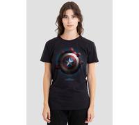 Marvel Women's Captain America Brave New World Red Hulk Shield Poster T-Shirt, Black | Size: Large Marvel Black L
