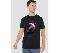 Marvel Captain America Brave New World Red Hulk Shield Poster T-Shirt, Black | Size: 2XL Marvel Black 2XL