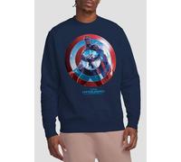Marvel Captain America Brave New World Sam Wilson Red Sweatshirt, Navy Navy