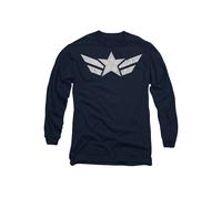 Marvel Captain America Brave New World Star Long Sleeve T-Shirt, Navy Navy