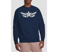 Marvel Captain America Brave New World Star Sweatshirt, Navy | Size: Small Marvel Navy S